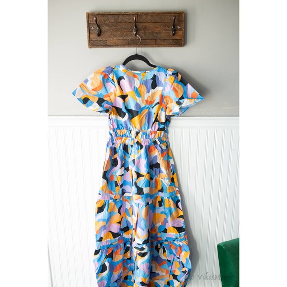 Anthropologie The Somerset Maxi Dress XXS NEW Orange Motif Printed - Picture 5 of 5